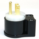 15A-125V 3-Blade NEMA 5-15P Straight Industrial Angle Electrical Plug - W03