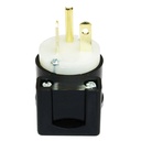 20A-125V 3-Blade NEMA 5-20P Straight Industrial Angle Electrical Plug - W02