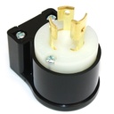 15A-125V 3-Blade NEMA L5-15P Twist Lock Industrial Angle Electrical Plug - W03