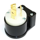 15A-125V 3-Blade NEMA L5-15P Twist Lock Industrial Angle Electrical Plug - W04