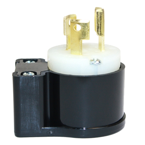 15A-125V 3-Blade NEMA L5-15P Twist Lock Industrial Angle Electrical Plug - W05
