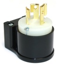 15A-250V 3-Blade NEMA L6-15P Twist Lock Industrial Angle Electrical Plug - W02
