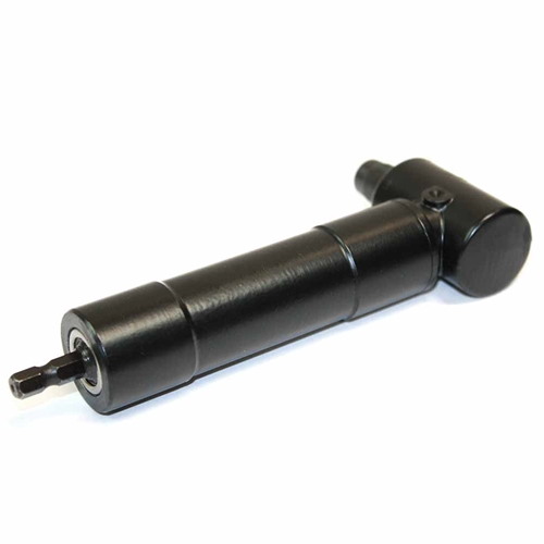 Heavy-Duty Angle Screwdriver Adapter with Lock - Quick Release 1/4" Shank - W02