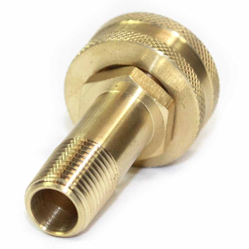 3/4" GHT Female x 1/4" Male NPT Hose Fitting - Swivel - W02