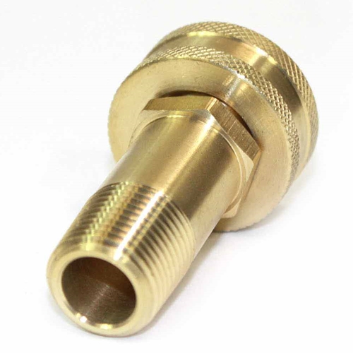 3/4" GHT Female x 3/8" Male NPT Hose Fitting - Swivel - W02