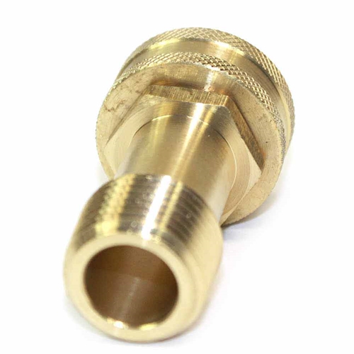 3/4" GHT Female x 1/2" Male NPT Hose Fitting - Swivel - W02