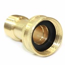 3/4" GHT Female x 1/2" Male NPT Hose Fitting - Swivel - W03