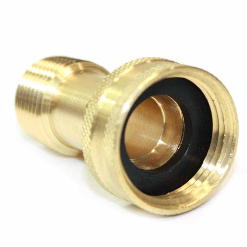 3/4" GHT Female x 1/2" Male NPT Hose Fitting - Swivel - W03