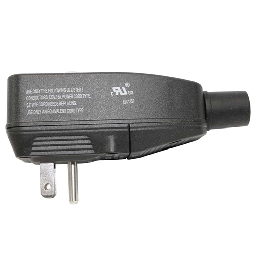GFCI 15 Amp Plug NEMA 5-15P, with 14 AWG SJO 9ft cord no ends - W05