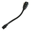 GFCI 15 Amp Plug NEMA 5-15P, with 12" single tap connector (NEMA 5-15R) - W02