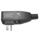 GFCI 15 Amp Plug NEMA 5-15P, with 12" single tap connector (NEMA 5-15R) - W05