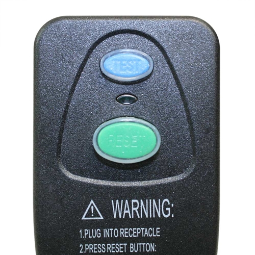 GFCI 15 Amp Plug NEMA 5-15P, with 12" single tap connector (NEMA 5-15R) - W06