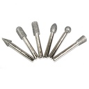 6PC Diamond Burr Set - 1/4" Shank, 80 Grit - Medium - W02