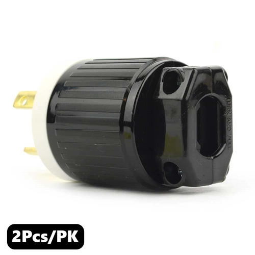 (TMT Only) 30A-250V 3-Blade NEMA L6-30P Twist Lock Electrical Plug - 2 pack - W03