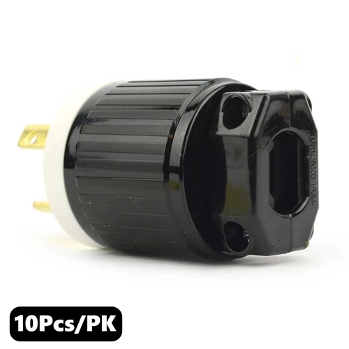 (TMT Only) 30A-250V 3-Blade NEMA L6-30P Twist Lock Electrical Plug - 10 pack - W03