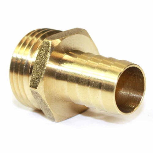 3/4" GHT Male x 5/8" Barb Hose Fitting - W02