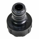 Garden Hose Plug, 3/4-11.5 NH Female, Black Plastic - W02