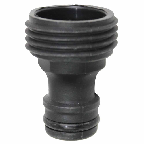 Garden Hose Plug, 3/4-11.5 NH Male, Black Plastic - W02