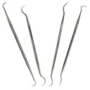 4 Piece Dental Pick Set (Stainless Steel) - W02