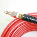 1/4" 50ft Red Translucent PVC hose Kit with 1/4" Steel coupler and plug - W02