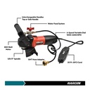 4" Variable Speed 110V, 1000-4000 RPM Wet Polisher and Grinder 800 Watt  5/8"x11 Spindle (WVGRIN) - W02
