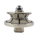 3/4" Full Bullnose Vacuum Brazed Diamond Profile Wheel with 5/8"-11 Female Threads
 - W04