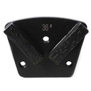 Trapezoidal 36 grit diamond block - W02