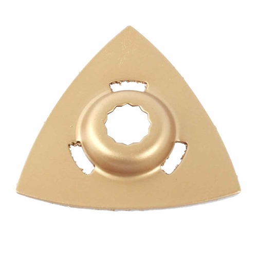 80mm Triangular Carbide Rasp, 8mm Offset Mount for a Perfect Flush Sanding/Grinding Fits Fein Multimaster, Rockwell, Sonicrafter, Makita
 - W04