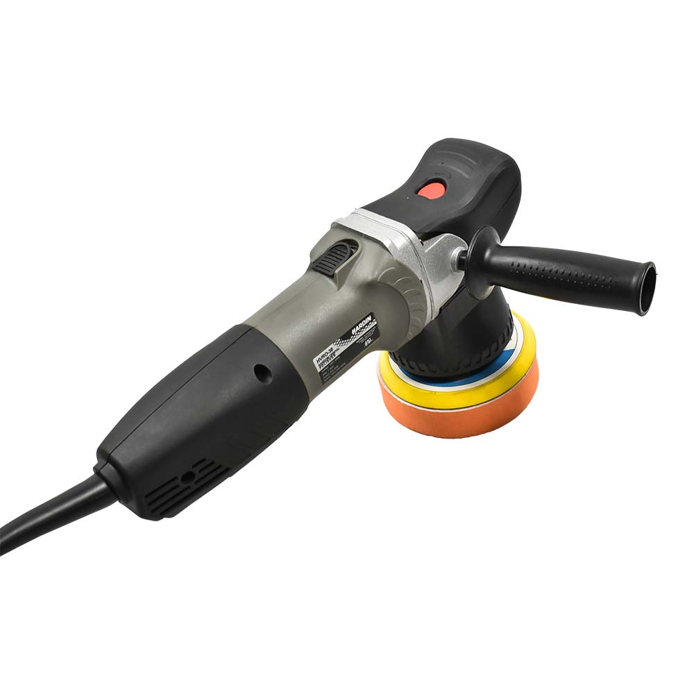 Hardin Random Orbital Polisher, 1800- 7000 RPM, 7 Amp, 800 Watt, w/5" Velcro and 5" Buffing Pad - W04
