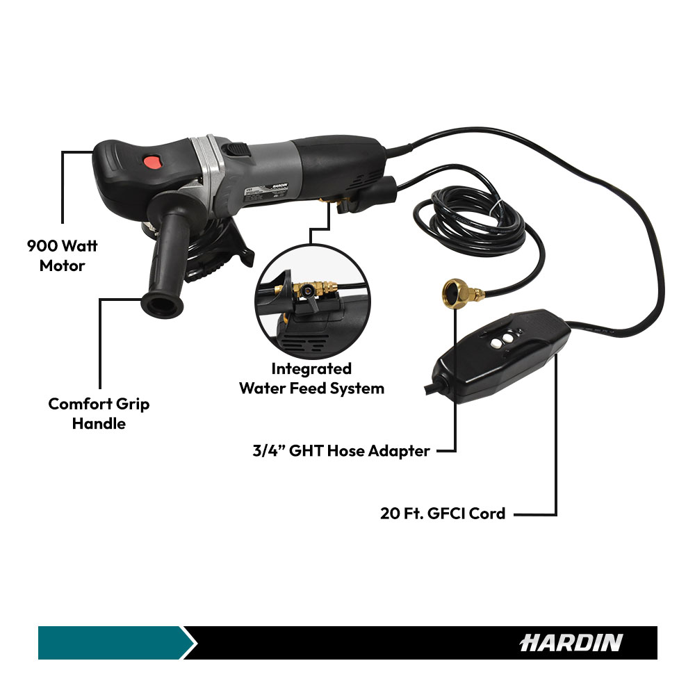 Variable Speed Wet Grinder Polisher 110 Volt, 60 Hz,1000 to 4500 RPM 900 Watt (HNWVGRIN) - W02
