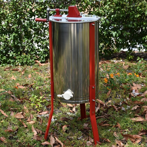 3 Frame Beekeeping 304 Stainless Steel Drum Honey Extractor With Stand - Manual - W03