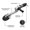Hardin Corner Fillet Weld Varible Speed Grinder, 900-2800 RPM 900 Watt (HCP-6200) - W02