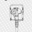 SC Gas Pile Driver 1 Handle With 2 Accessory Cups - W06