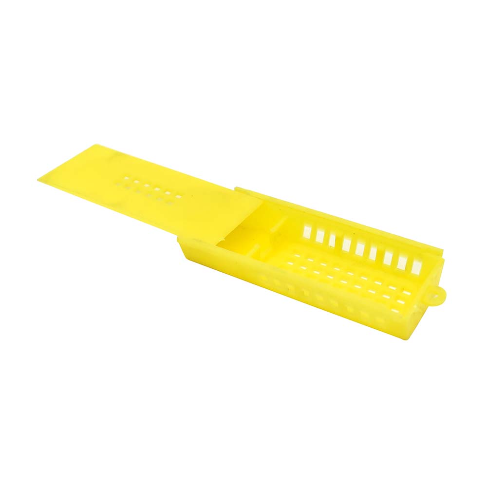 Beekeeping Queen Bee Cage Yellow Plastic - 3" x 1-1/2" x 1/2" - W02