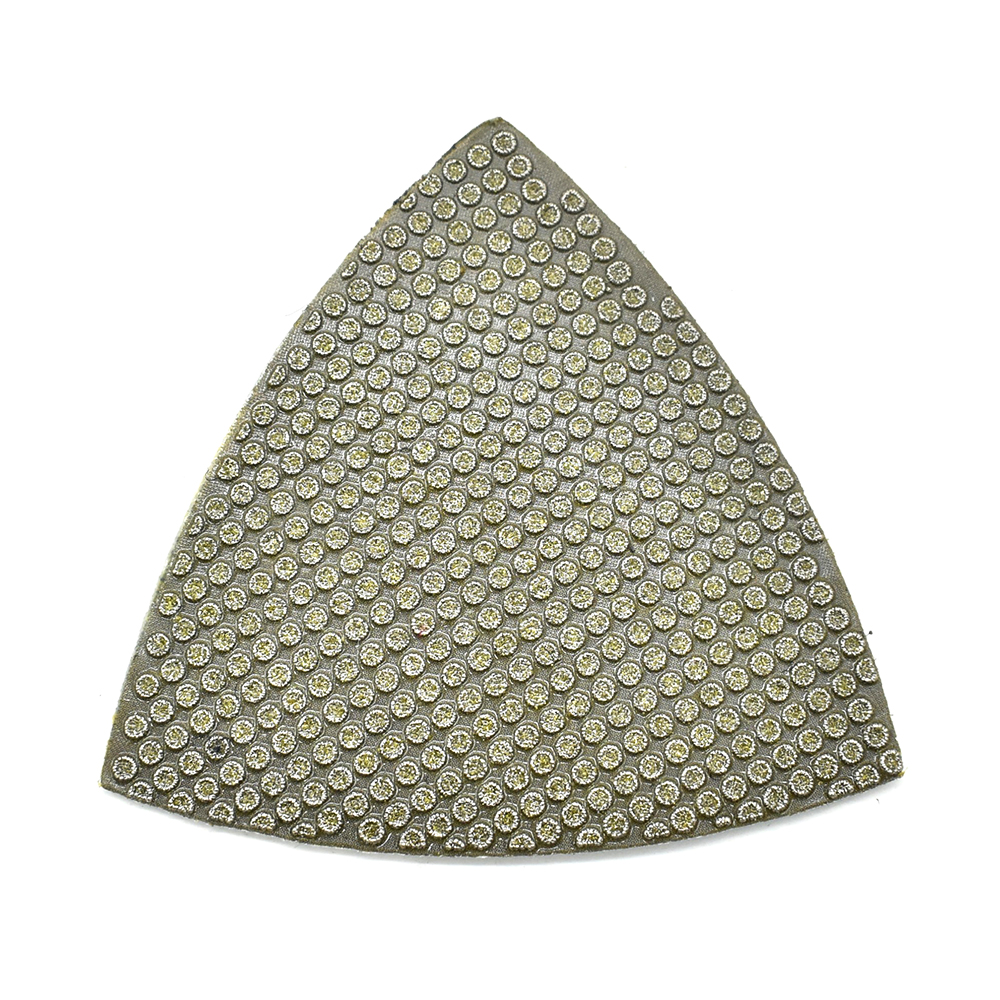 60 Grit Electroplated Diamond Triangular Polishing Pad for Oscillating Tools
 - W02