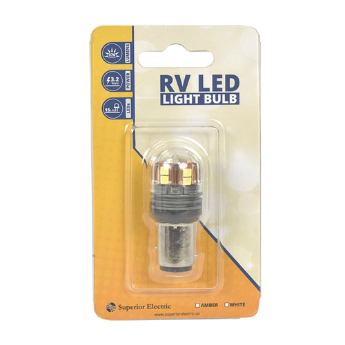 Boat and RV LED Light Bulb - 15LED 10-30V 370 Lumens 3.2W White - 1/Display Pack - W02