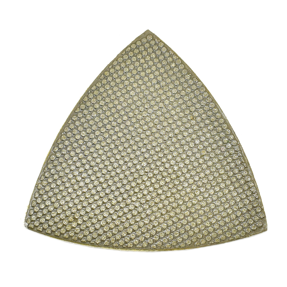 120 Grit Electroplated Diamond Triangular Polishing Pad for Oscillating Tools
 - W02