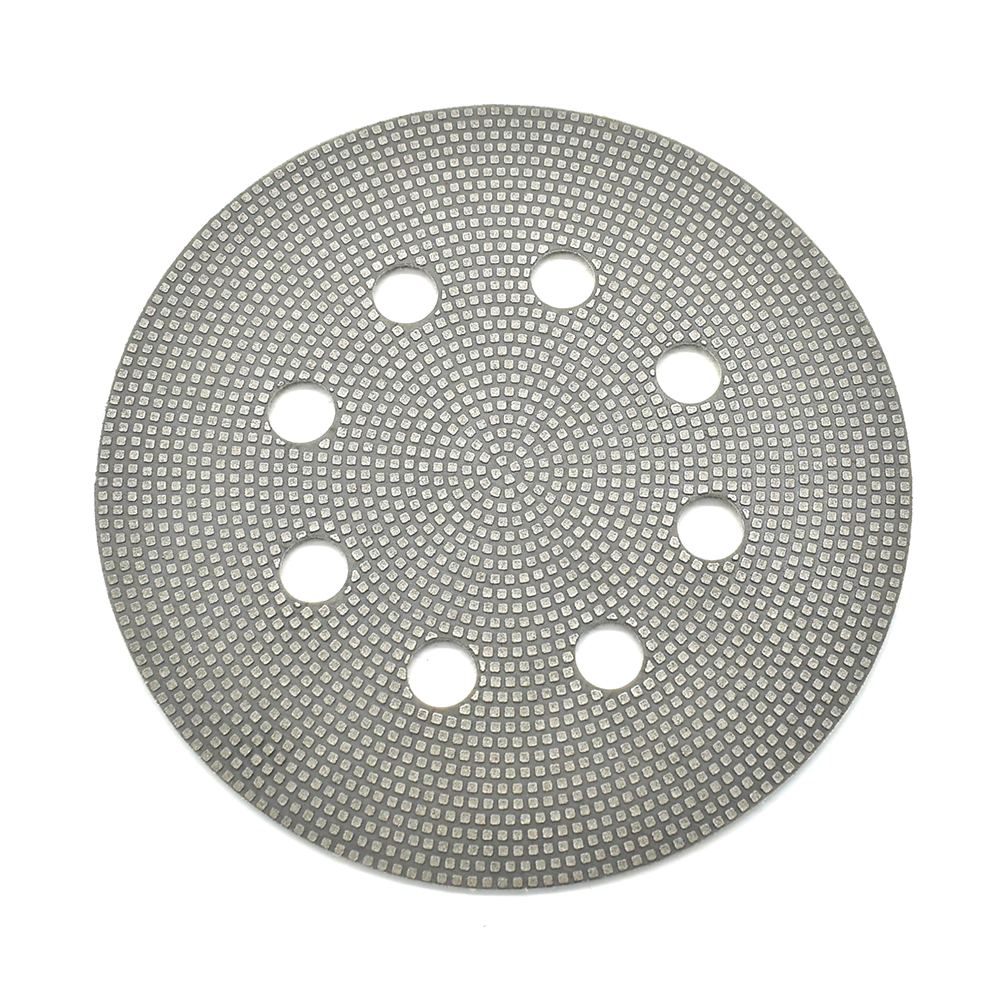 6" Thin Electroplated Dry Pad for Orbital Sanders, 120 Grit - W02