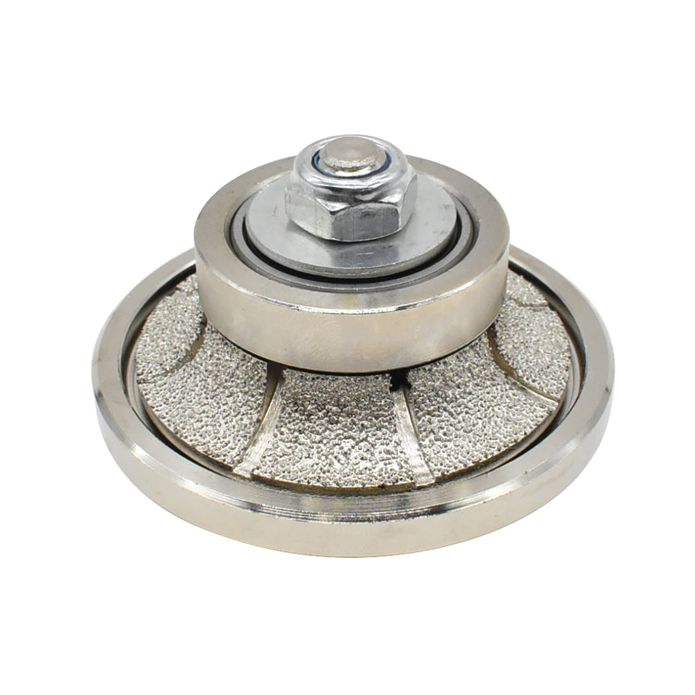 3/8" Radius Vacuum Brazed 65mm Premium Diamond Profile Wheel with 5/8" x 11 Female Threads
 - W03