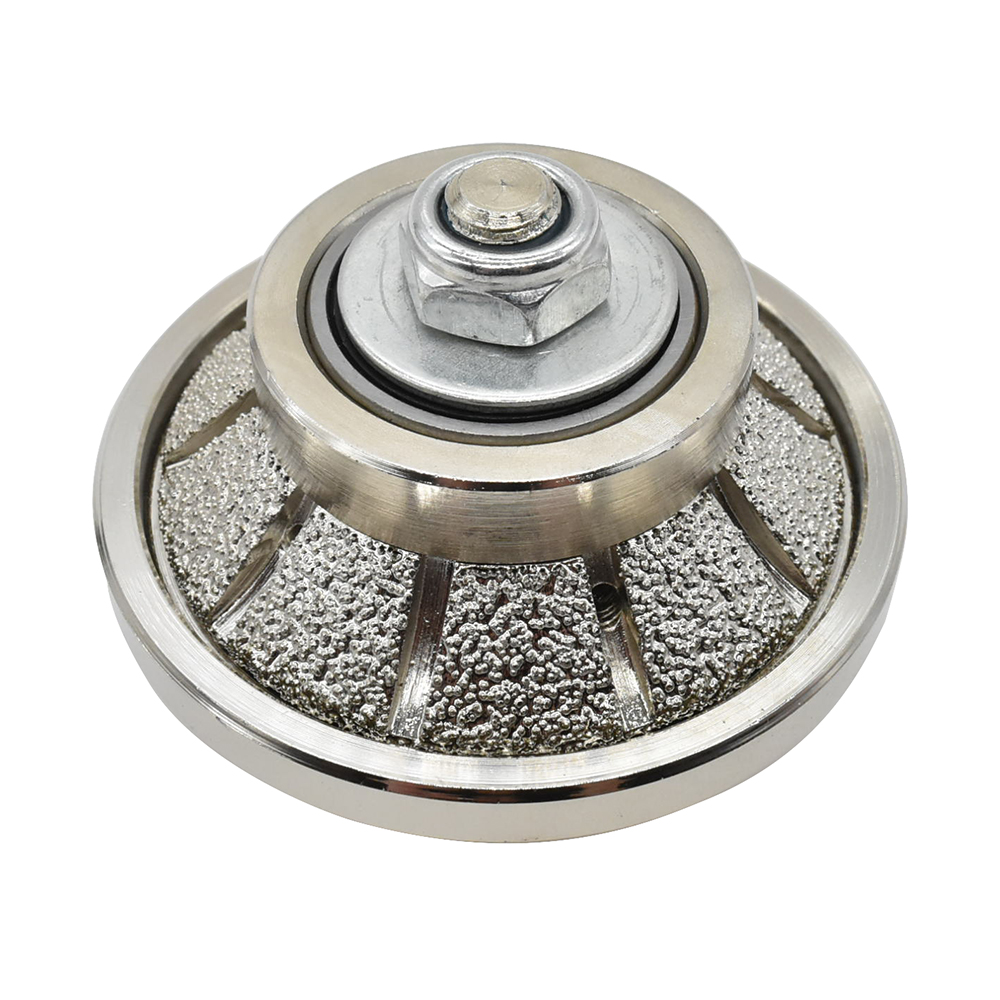 45 Degree 3/8" Vacuum Brazed 65mm Premium Diamond Profile Wheel with 5/8" x 11 Female Threads
 - W03