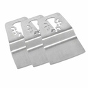 52mm Flush Cut (8mm Offset Mount) Stainless Steel Scraper  Compatible with Fein Multimaster, Dremel, Bosch, Craftsman, Ridgid Oscillating Tools  / 3pk
 - W02