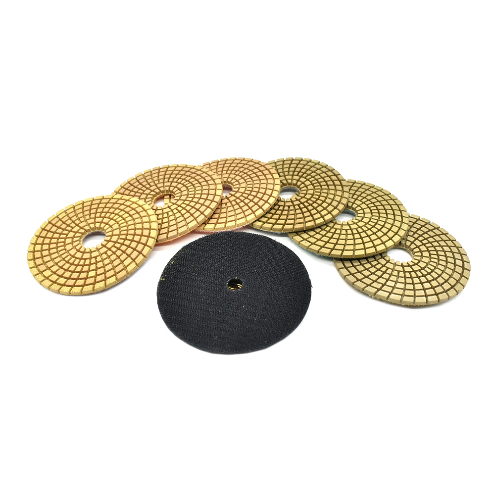 7 Pcs 5" 6mm Thick Diamond Wet Polishing Pad  Set - W02