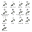 100-Piece Screwdriver Security Bit Set - W08