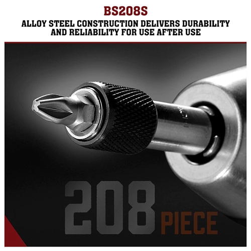 208-Piece Screwdriver Security Bit Set - W06