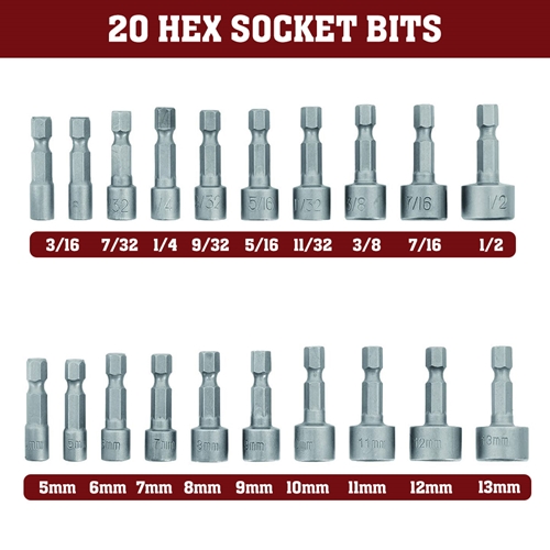 208-Piece Screwdriver Security Bit Set - W08