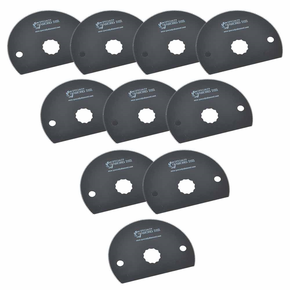80mm Semi Round HSS Saw Blade  Fits  Fein Multimaster, Rockwell, Sonicrafter, Makita  / 10pk
 - W02