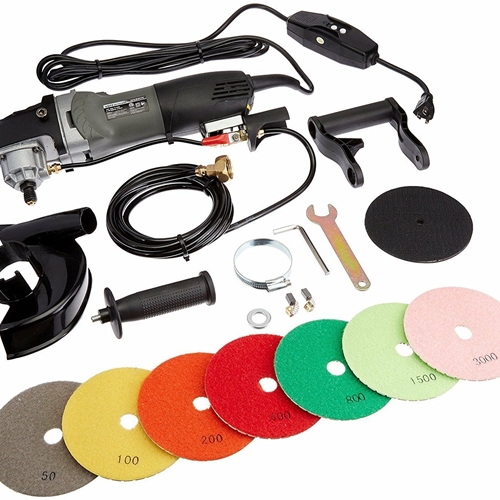 VSP5 5" Var Speed Polisher and 8 pc 5" Diamond Polishing Pad Set - W02