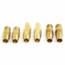 1/4" HU Hose Reusable End Brass Fitting Kit - W02
