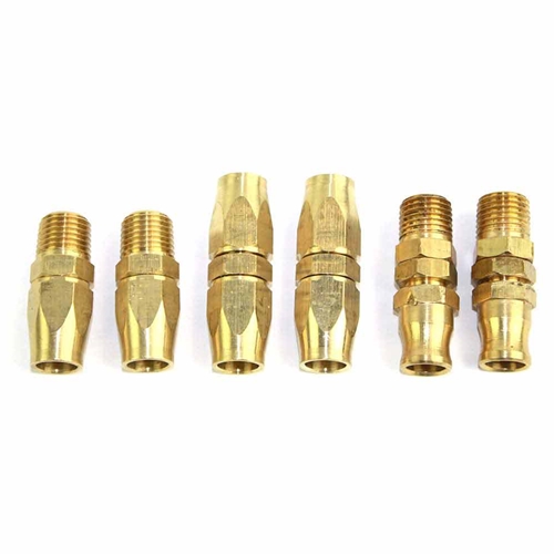1/4" HU Hose Reusable End Brass Fitting Kit - W03