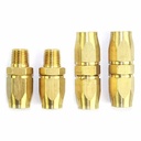 3/8"  HU Hose Reusable End Brass Fitting Kit. - W02